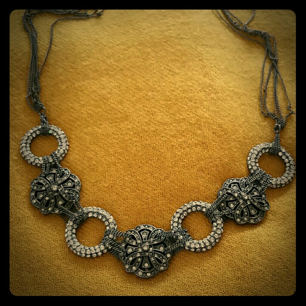 Boho Marcasite crystals Necklace